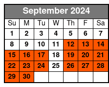 Pickup at Manhattan September Schedule