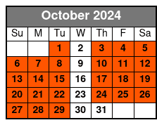 Pickup at Manhattan October Schedule