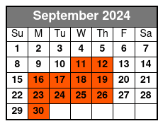 Dream Diamond Hunt September Schedule