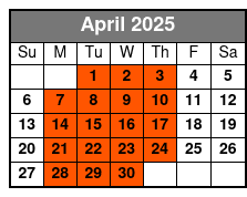 Dream Diamond Hunt April Schedule