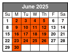 Dream Diamond Hunt June Schedule