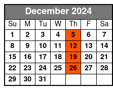 Dream Diamond Hunt December Schedule