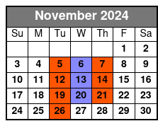 Orchestra Rows D-P Mezzanine Far Side Rows A-C November Schedule