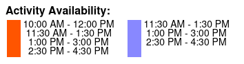 2 Hours Tour Color Key