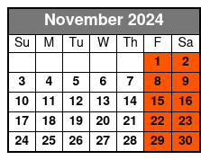 Bronze Package November Schedule