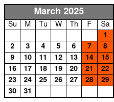 Bronze Package March Schedule