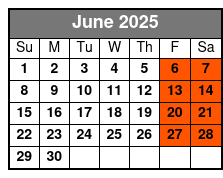 Bronze Package June Schedule