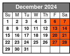 Gold Package December Schedule