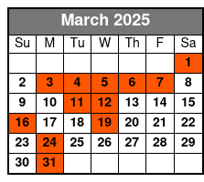 Combination Experience March Schedule