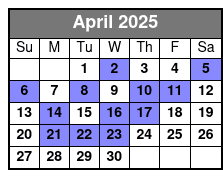 Combination Experience April Schedule