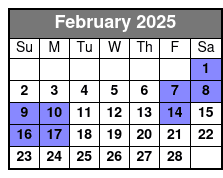 Standard Experience February Schedule