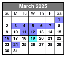 Standard Experience March Schedule