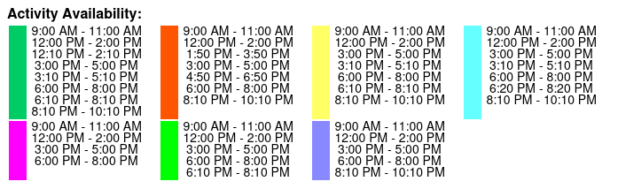 One World Observatory Admission Color Key