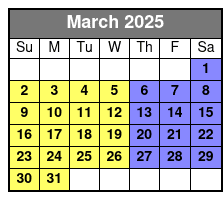 Departure March Schedule