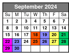 Orchestra Rows A-P September Schedule