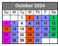 Orchestra Rows A-P October Schedule