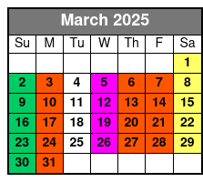 Orchestra Rows A-P March Schedule