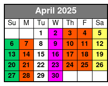 Orchestra Rows A-P April Schedule