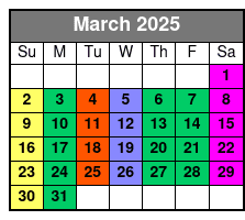 Morning Tours March Schedule