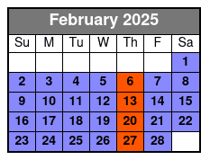 Liberty Cruise Standard February Schedule