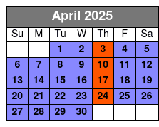 Liberty Cruise Standard April Schedule