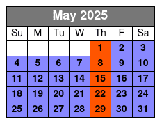 Liberty Cruise Standard May Schedule