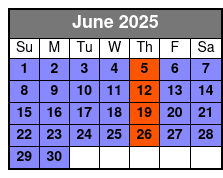 Liberty Cruise Standard June Schedule