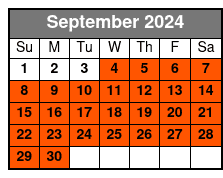 Morning Shoot September Schedule