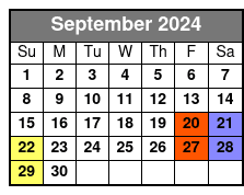 Orchestra Rows A-L September Schedule