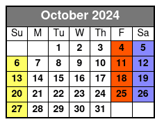 Orchestra Rows A-L October Schedule