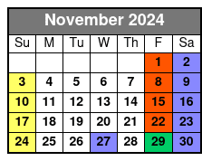 Orchestra Rows A-L November Schedule