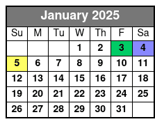 Orchestra Rows A-L January Schedule