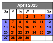50 Minutes Rides April Schedule