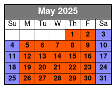 50 Minutes Rides May Schedule