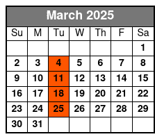 10:00am March Schedule