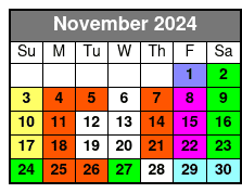 Premium Seating November Schedule