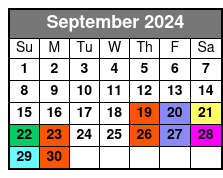 Mezzanine Seating September Schedule