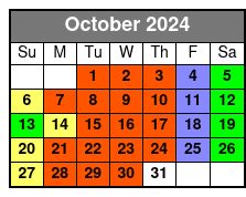 Mezzanine Seating October Schedule