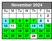 Departure November Schedule