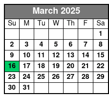 Departure March Schedule