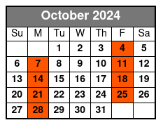 Washington D.C (dc1) October Schedule