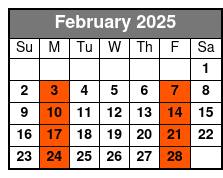 Washington D.C (dc1) February Schedule