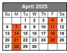 Washington D.C (dc1) April Schedule