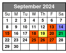 Escape River Island September Schedule