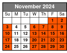 Escape River Island November Schedule