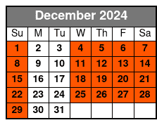 Escape River Island December Schedule