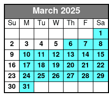 Escape River Island March Schedule