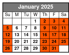 Sunset S'Mores January Schedule