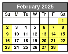 Sunset S'Mores February Schedule