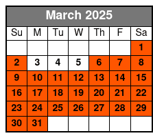 Sunset S'Mores March Schedule